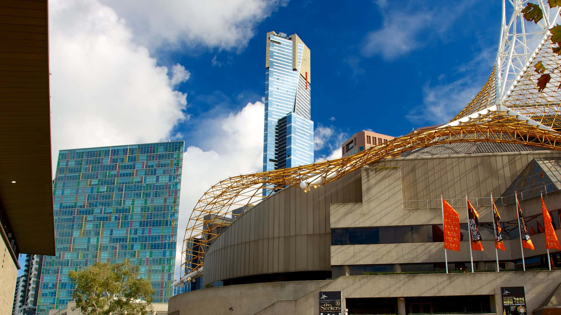 Eureka Tower Skyline Utsikt Bakgrunnsbildet