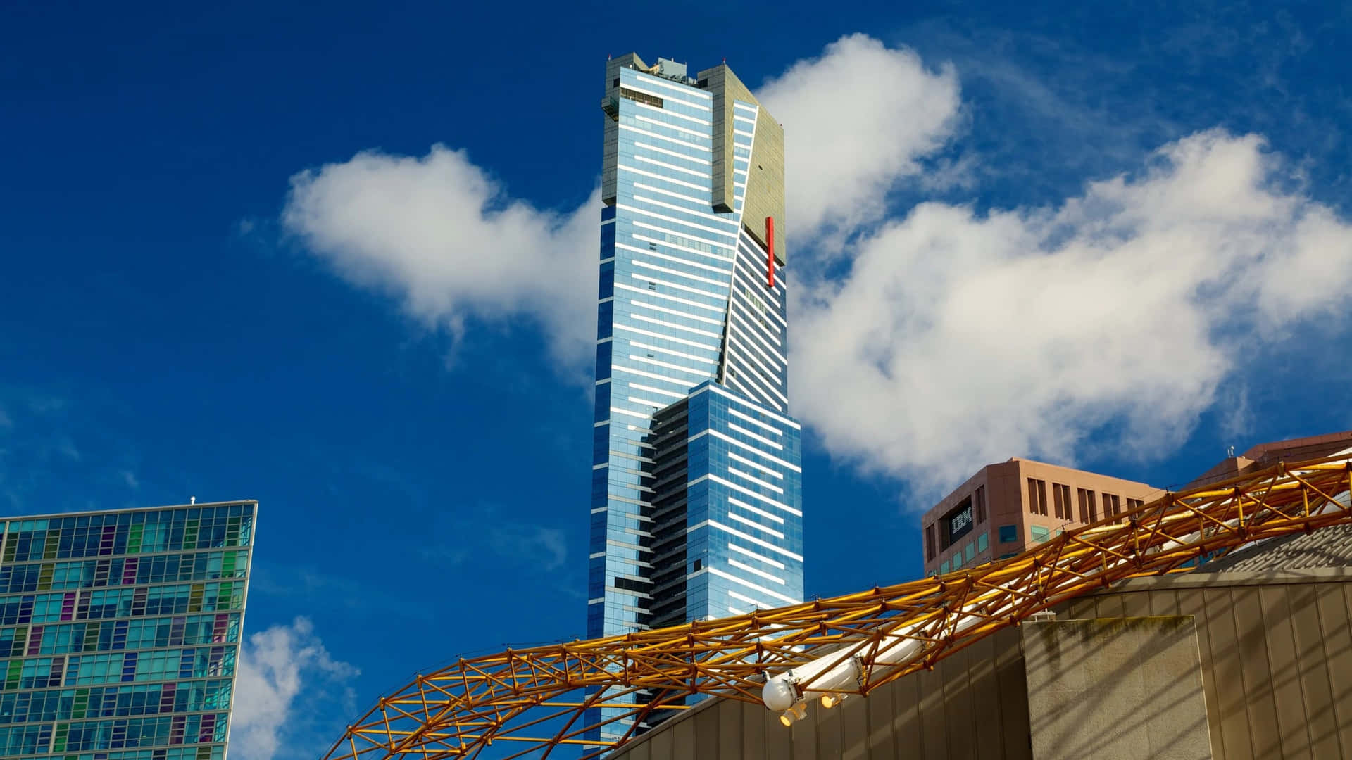 Download Eureka Tower Skyline View Wallpaper | Wallpapers.com