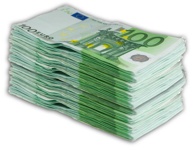 Euro Currency Stack100 Euro Bills PNG