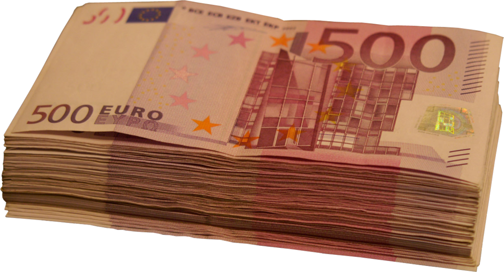 Euro Currency Stack500 Euro Bills PNG
