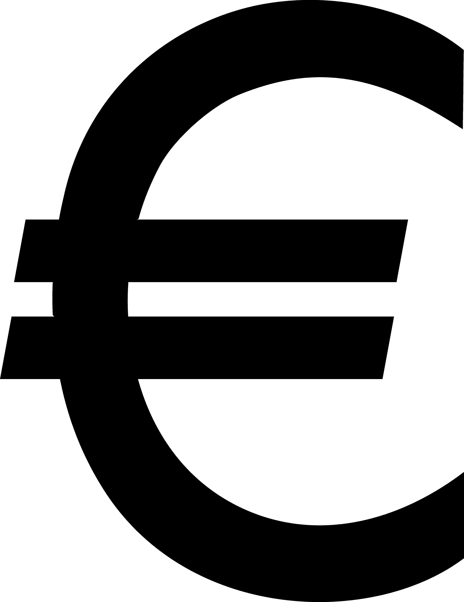 Euro Currency Symbol Vector PNG