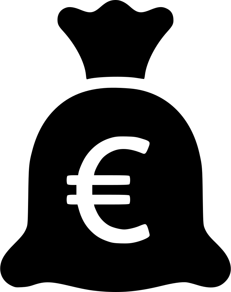 Euro Currency Symbolon Money Bag Icon PNG