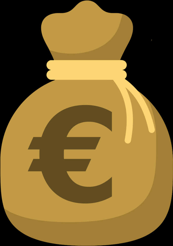 Euro Money Bag Icon PNG