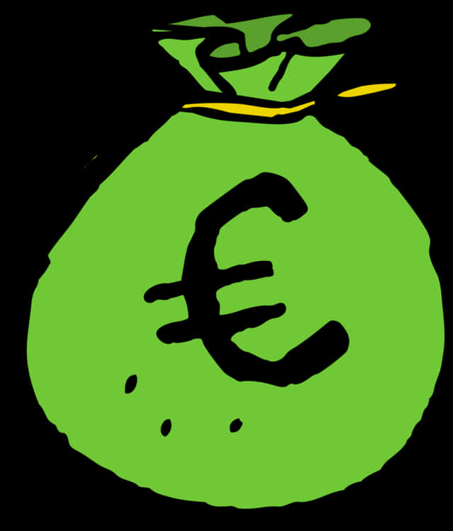 Euro Money Bag Illustration PNG