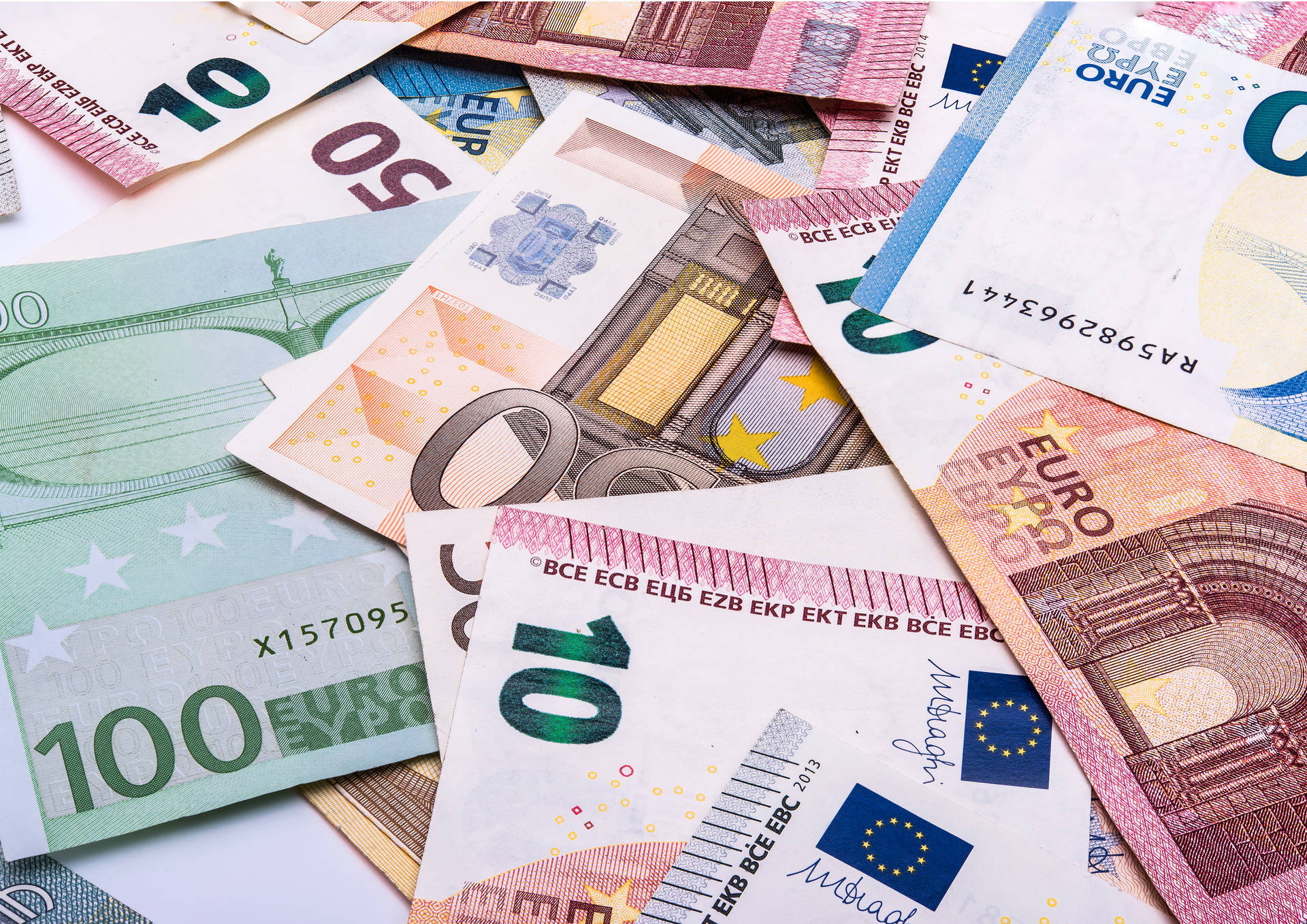 Diffusione Di Denaro In Euro Sfondo