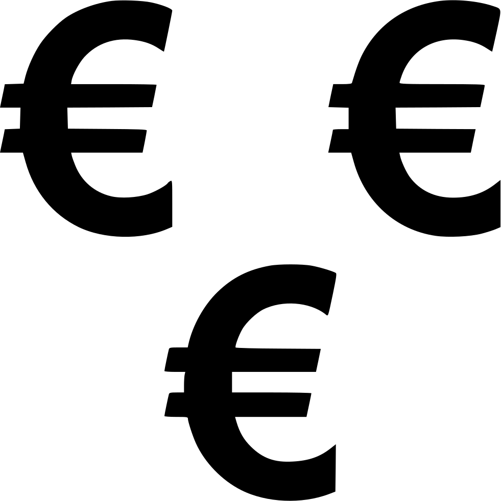 Euro Sign Pattern Graphic PNG