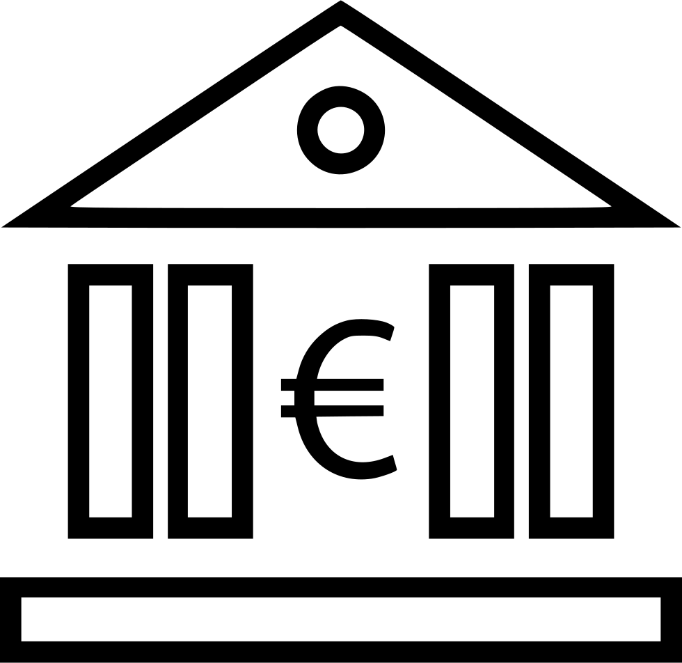 Euro Symbol Bank Icon PNG