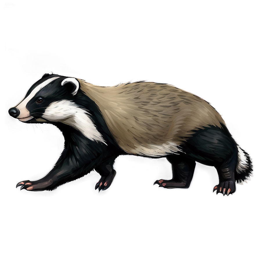 European Badger Illustration Png 84 PNG