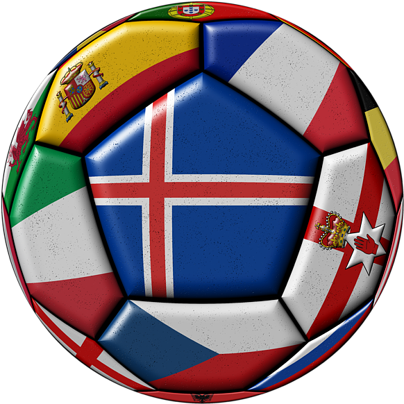 European Flags Soccer Ball Iceland Featured PNG