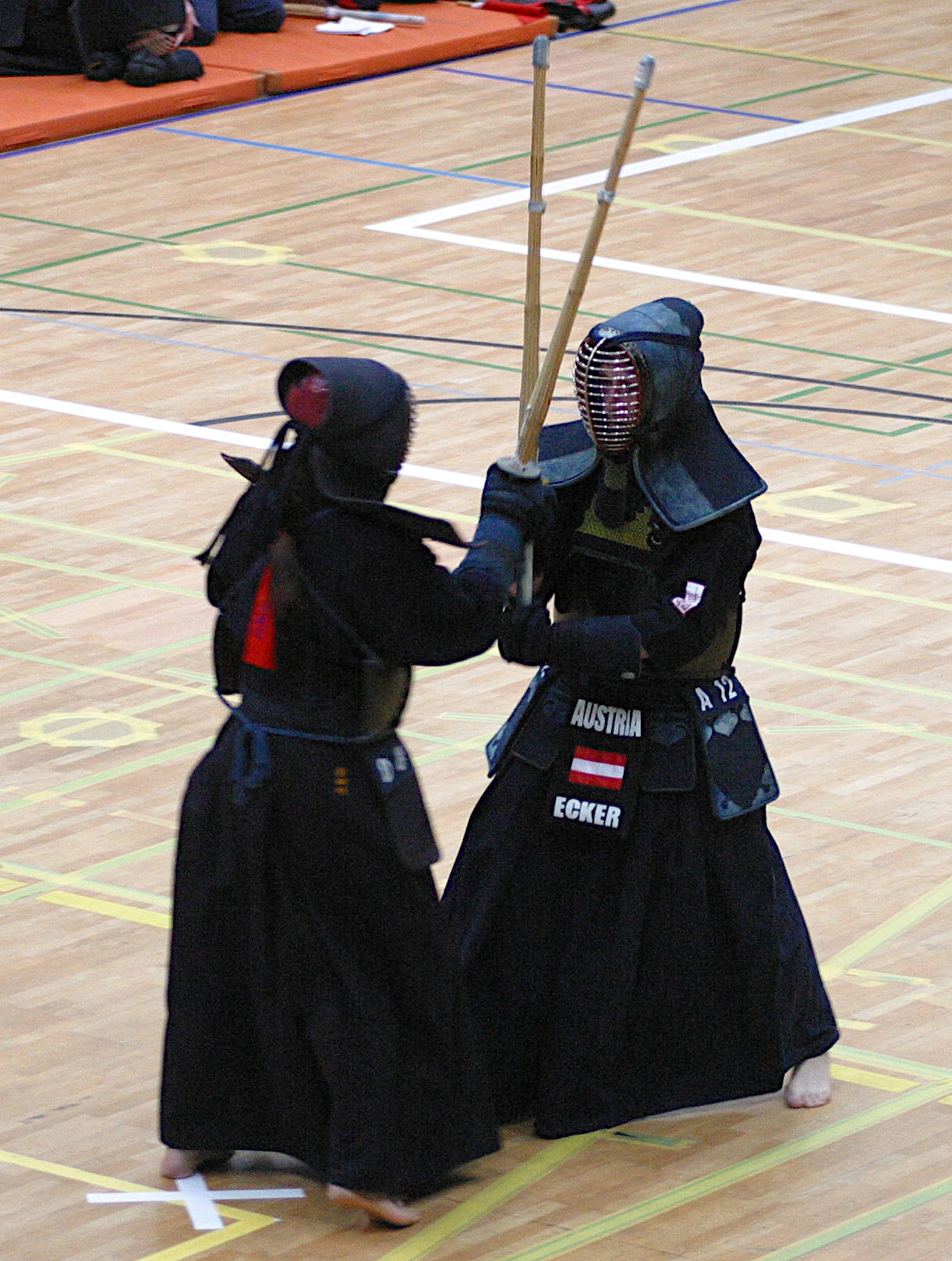 Intense Kendo Match at the European Championships Wallpaper