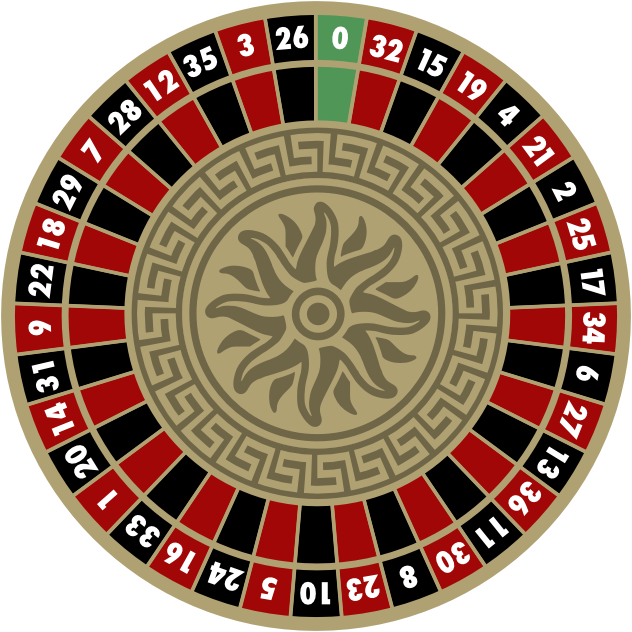 European Roulette Wheel Layout PNG