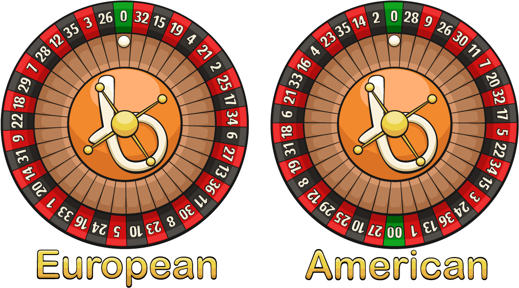 Europeanvs American Roulette Wheels PNG