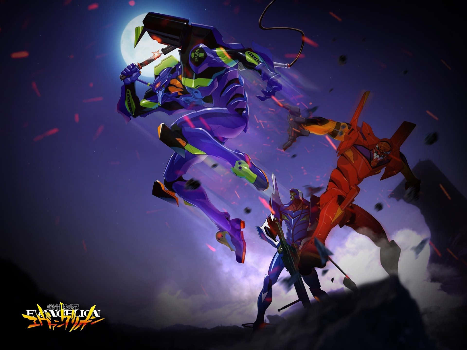 Eva 01 Unleashed - Unstoppable Power and Beauty Wallpaper