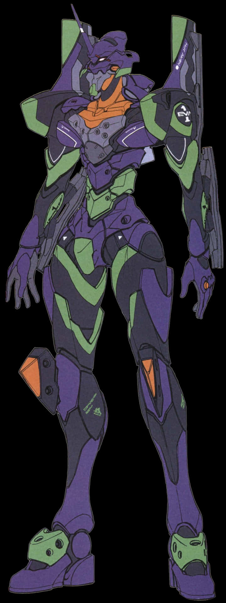 Eva-03 stands tall in action Wallpaper