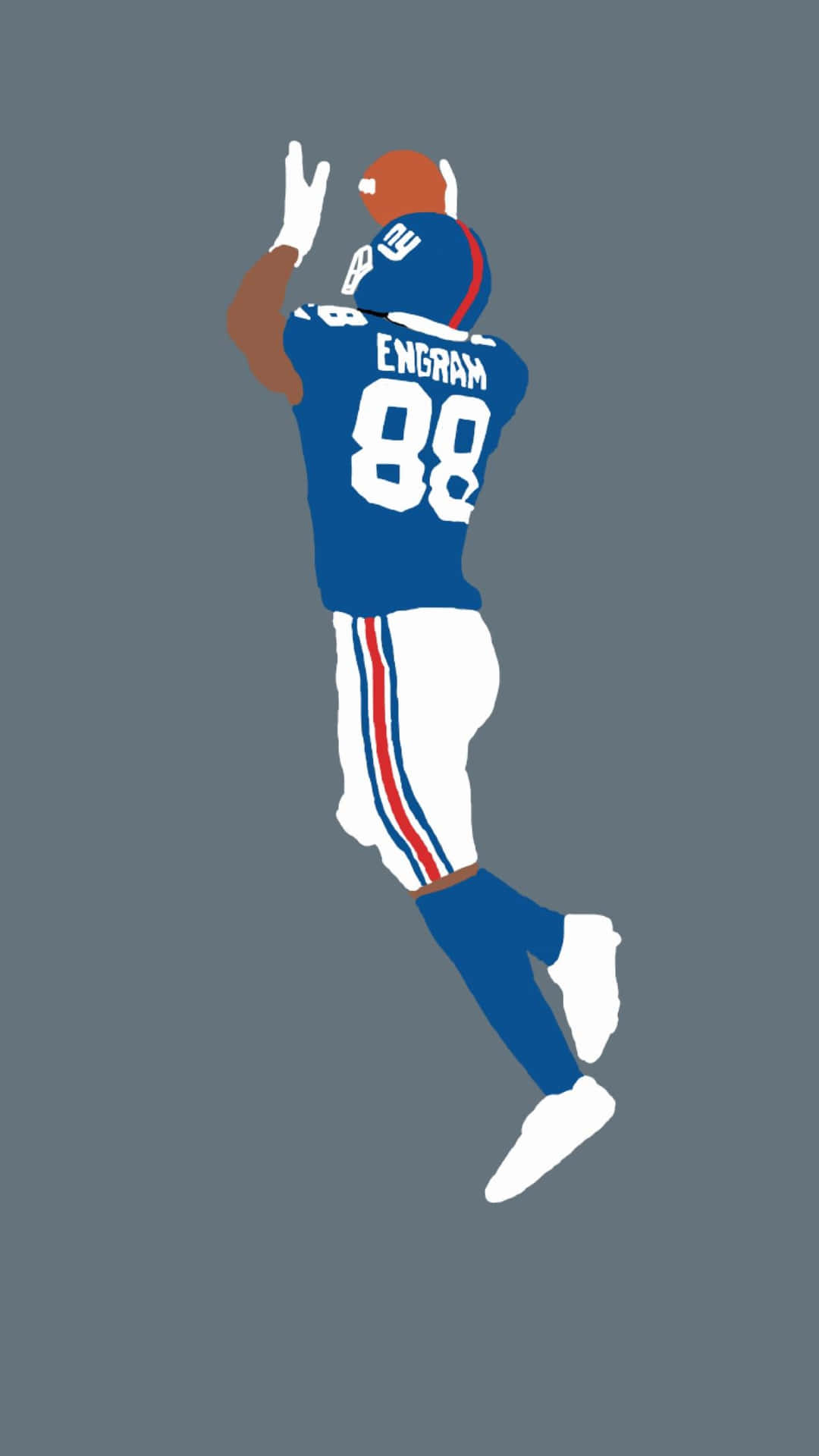 Evan Engram Catching Football Illustration Wallpaper