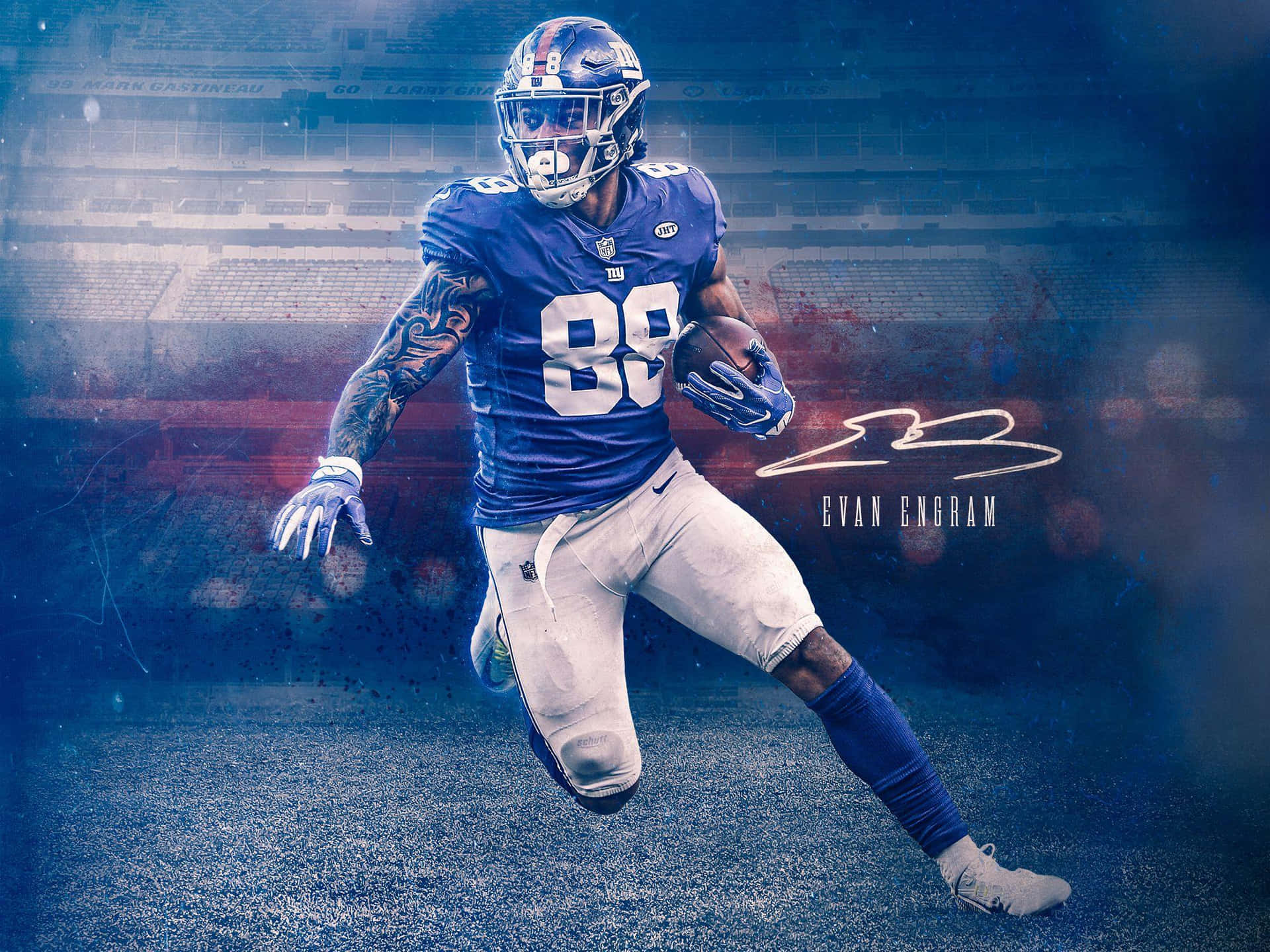 Evan Engram Football Actie Achtergrond