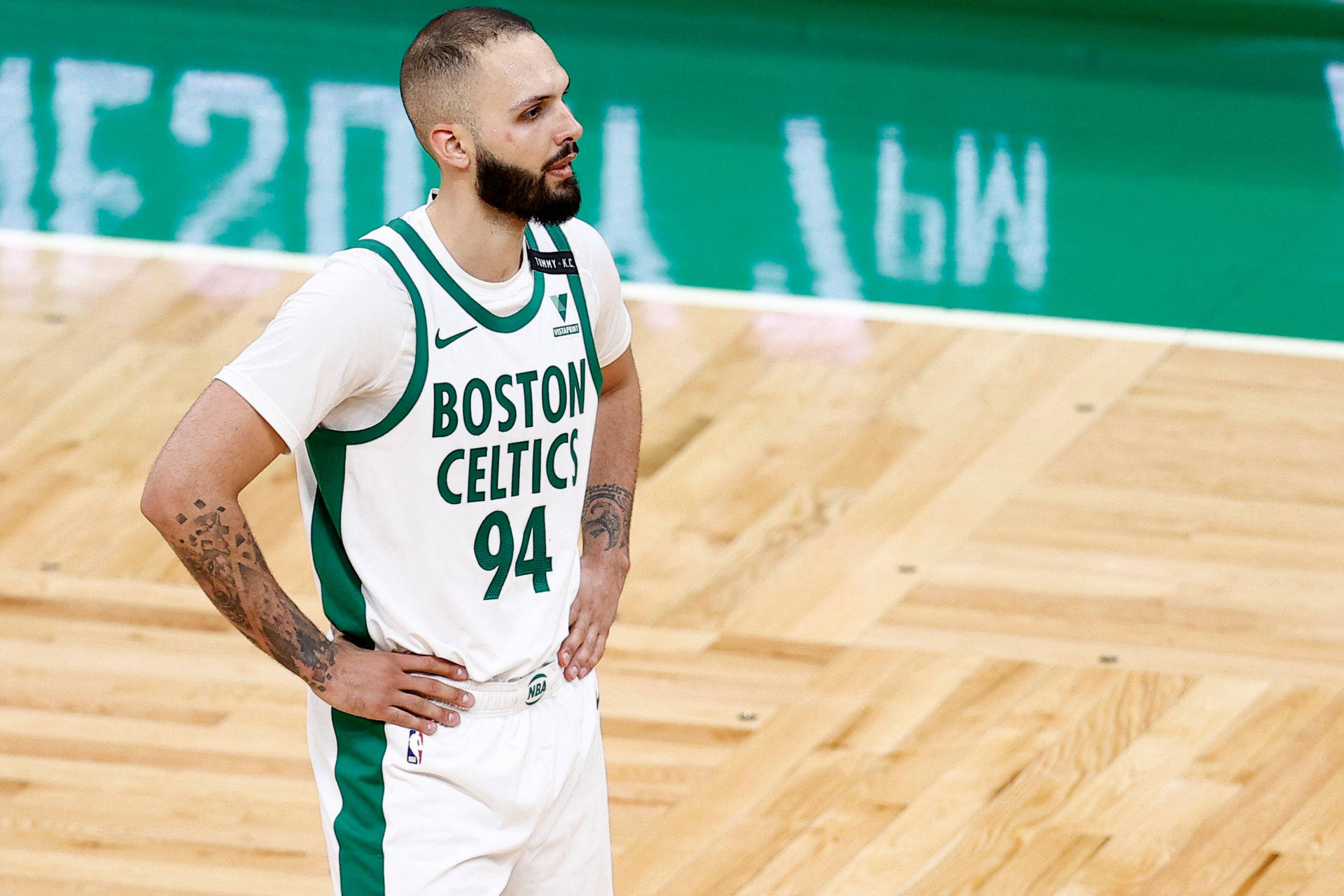 Evan Fournier Celtics Vs. New Orleans Pelicans Background