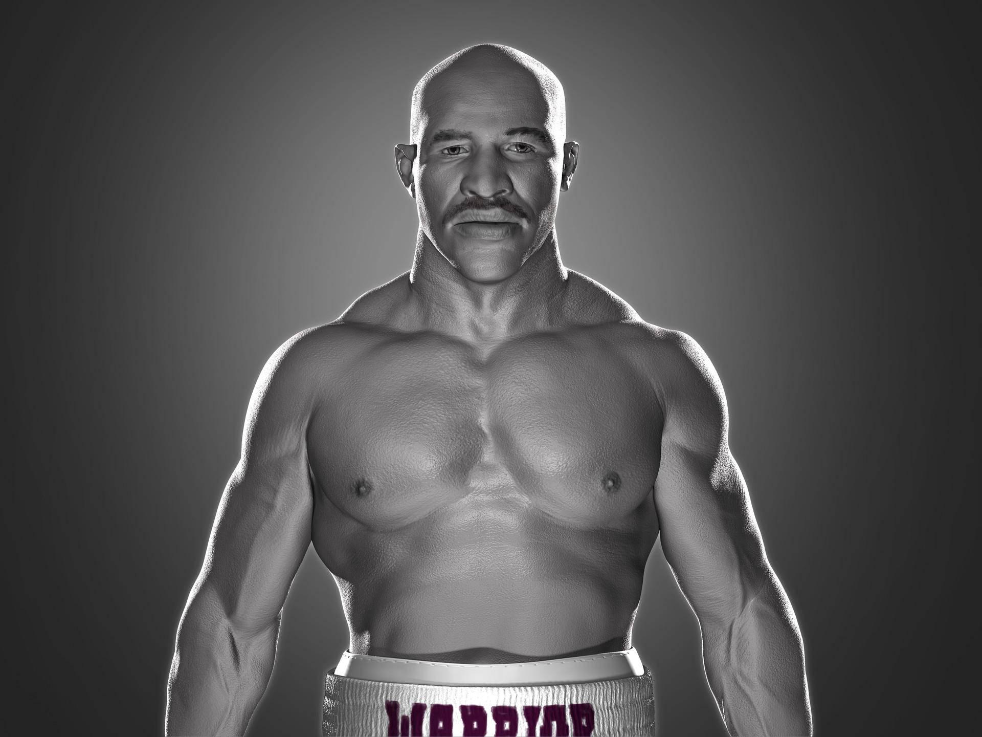 Evander Holyfield, The Boxing Legend in Digital Portrait Wallpaper