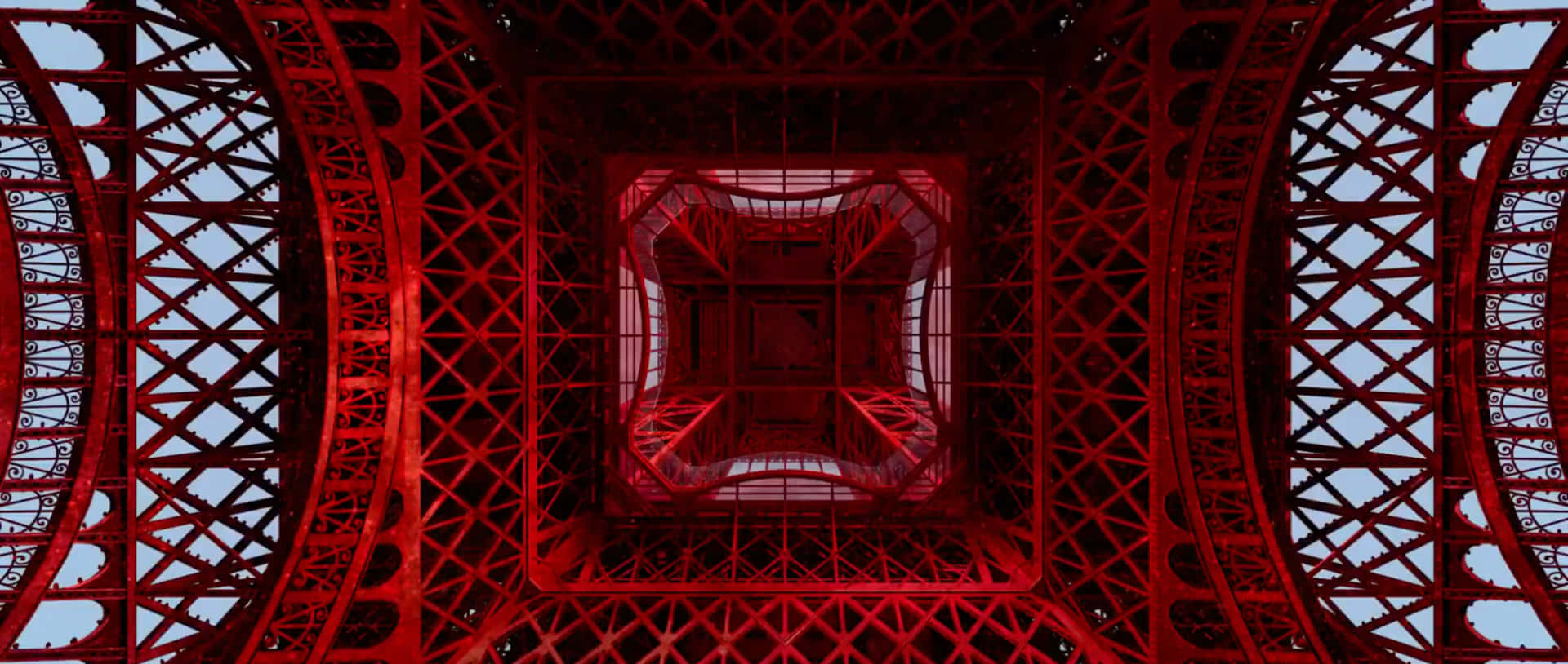 The Eiffel Tower From The Inside Wallpaper