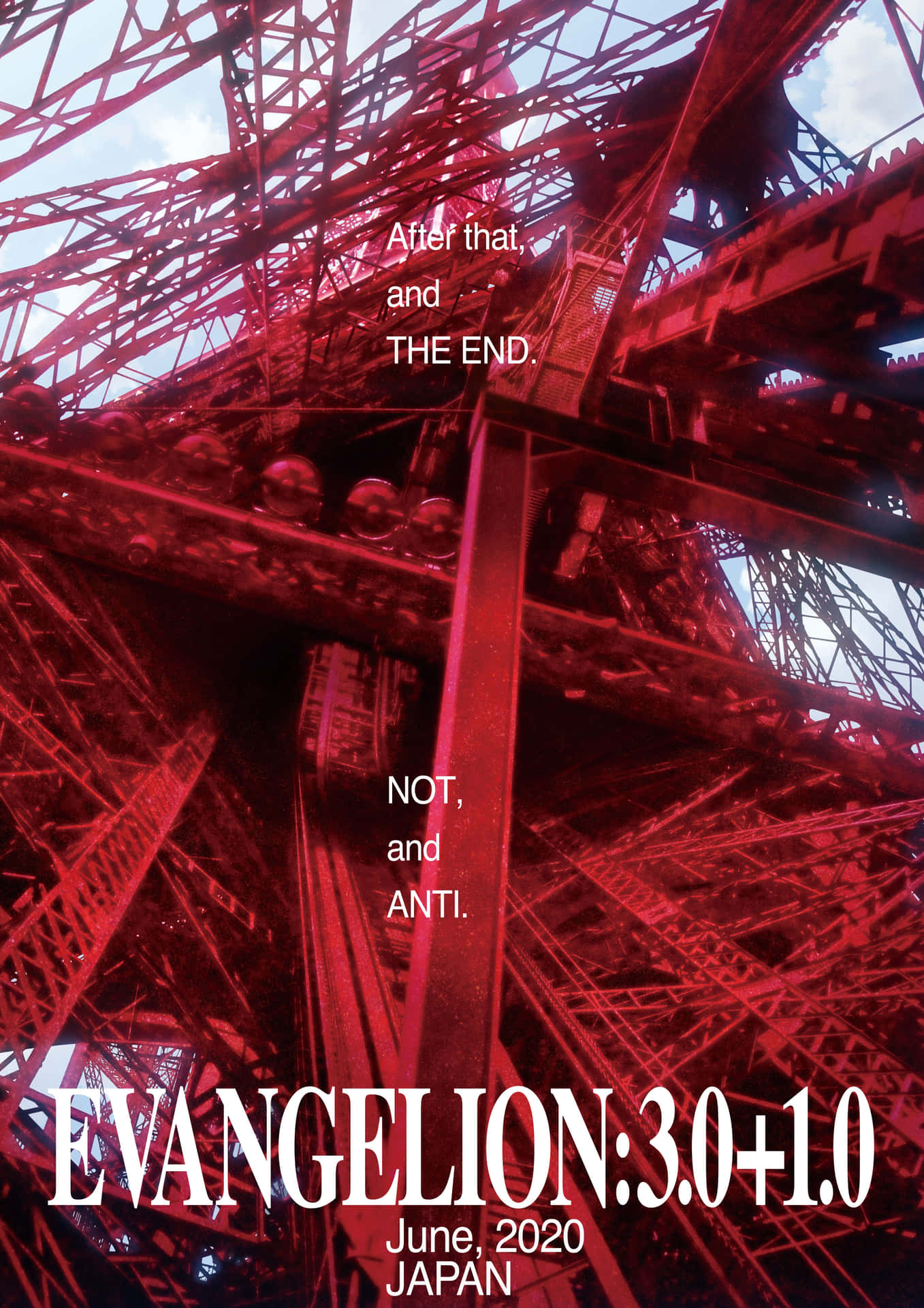 Evangelion30 10 Con Una Torre Rossa Sfondo