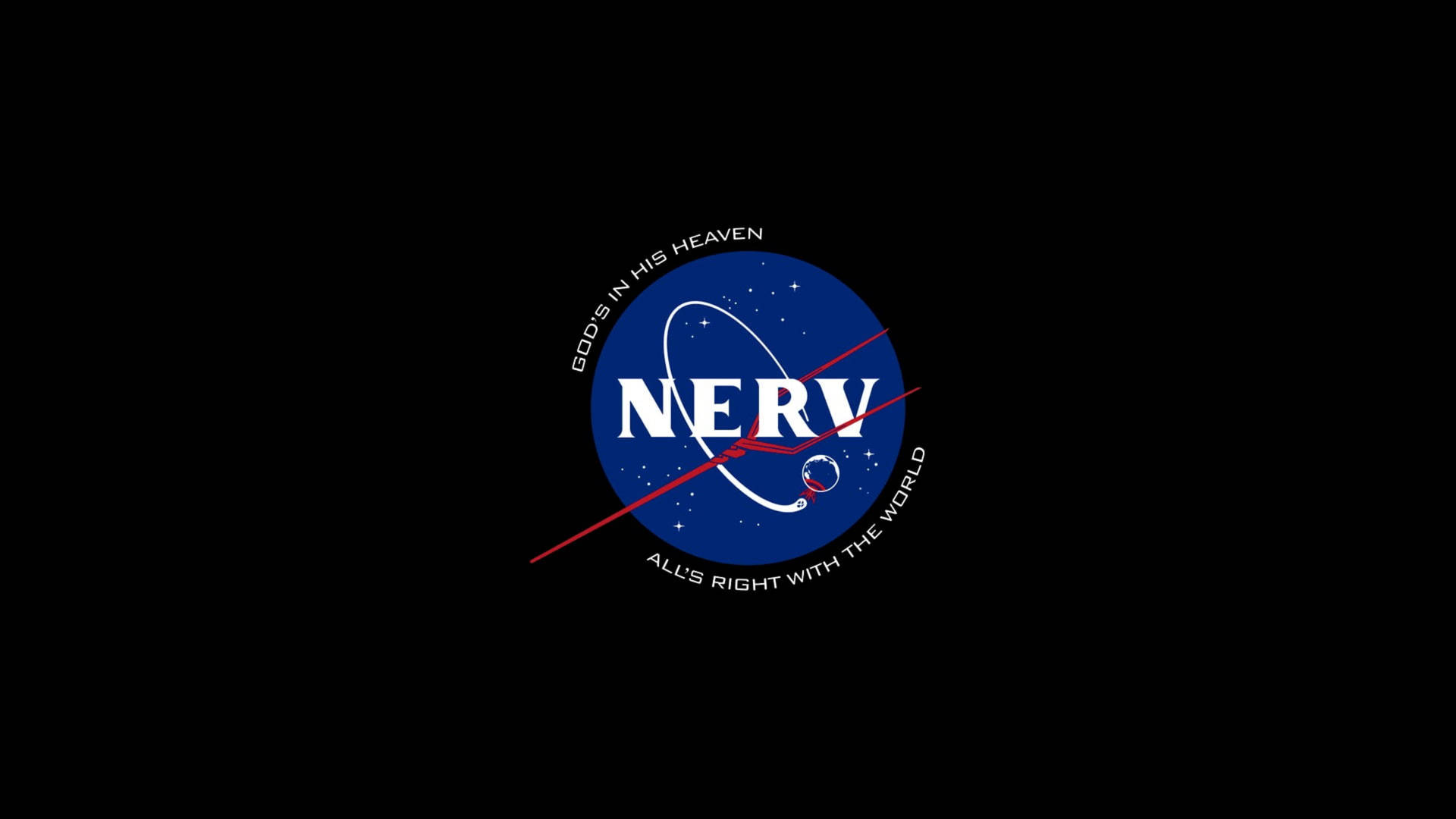 Evangelion 4k Nerv Nasa-logo Wallpaper