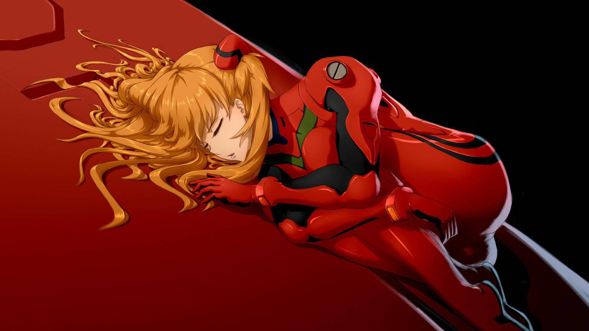 Evangelion4k Roter Anzug, Schlafende Asuka Wallpaper