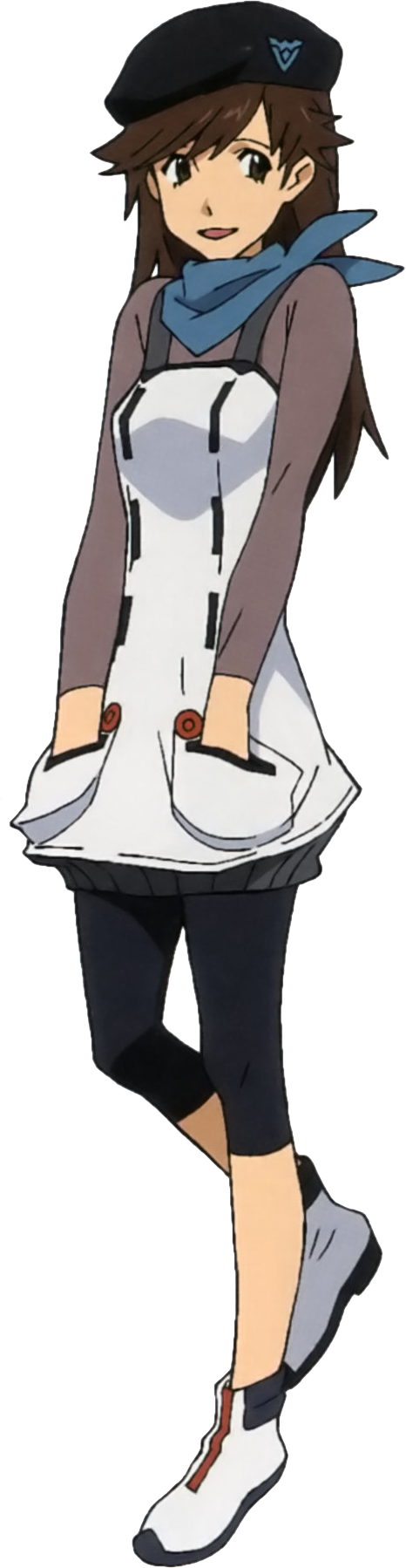 Evangelion Character Misato Katsuragi Standing Pose PNG
