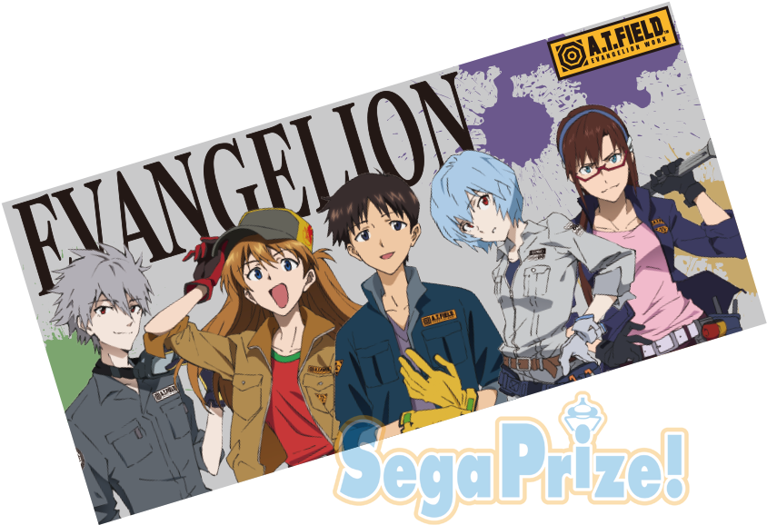 Evangelion Characters Sega Prize Promotion PNG