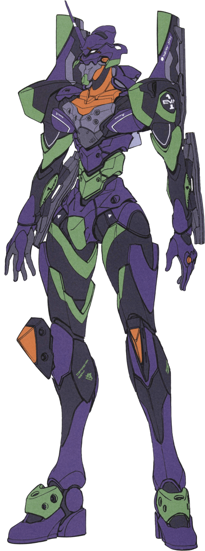 Evangelion_ Unit01_ Standing_ Pose PNG