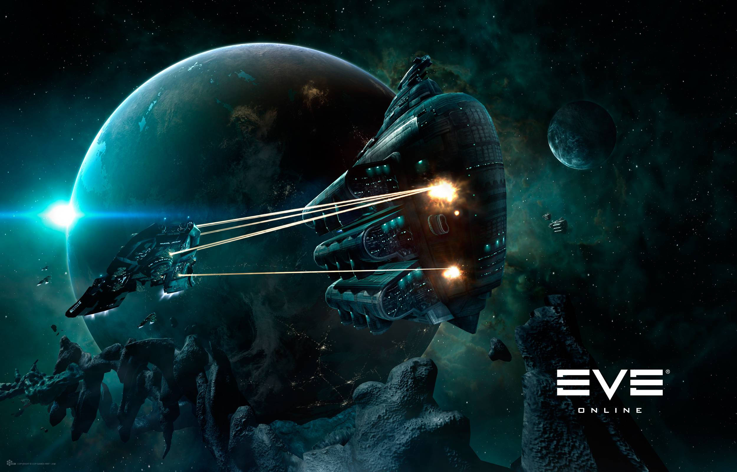 Eve Online Spacecraft Under Attack Wallpaper