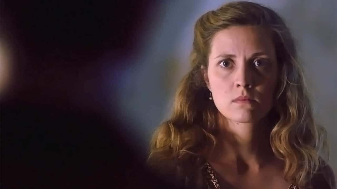 Evelyne Brochu Concerned Expression Wallpaper