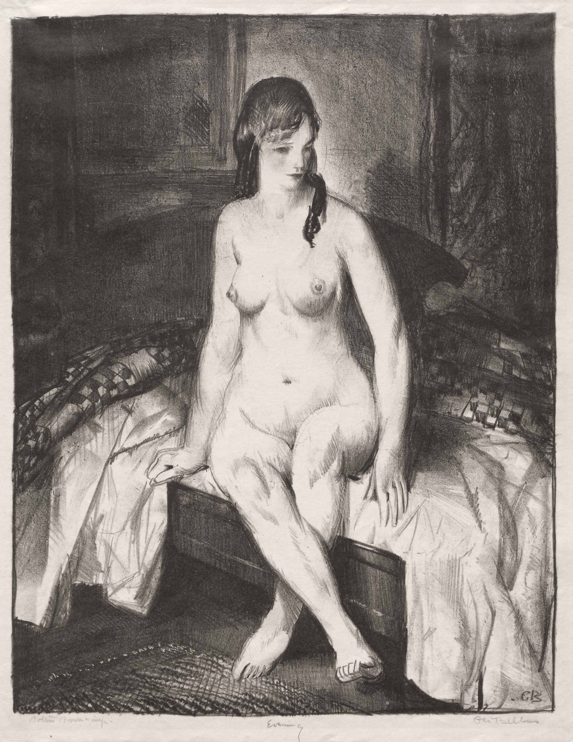Evening, Nude on a Bed Wallpaper