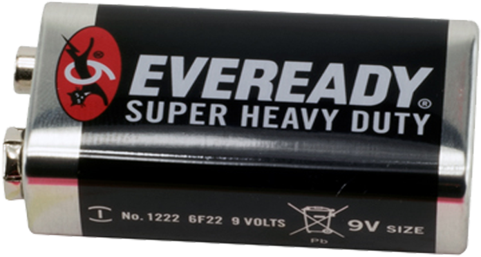 Eveready9 V Super Heavy Duty Battery PNG