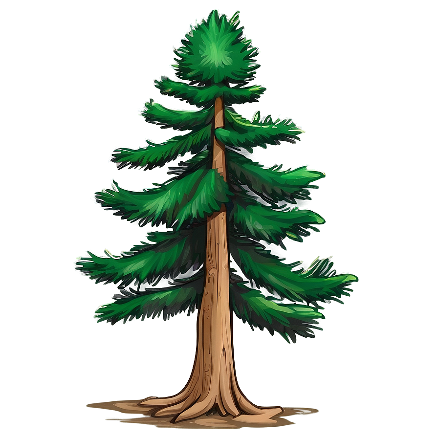 Evergreen Tree Sketch Png Dlp PNG