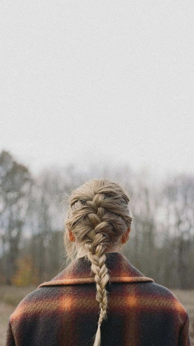 Evermore Aesthetic Braided Hairstyle Outdoors Wallpaper