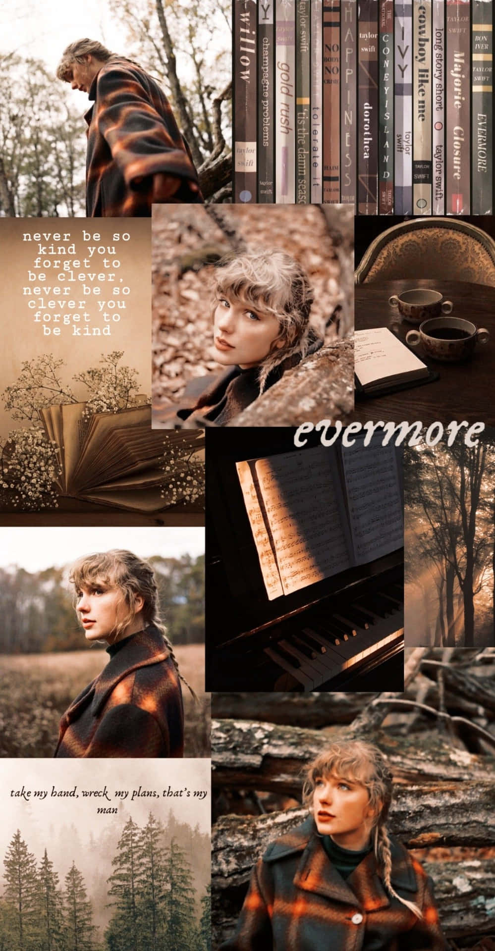 Evermore Aesthetic Collage Wallpaper