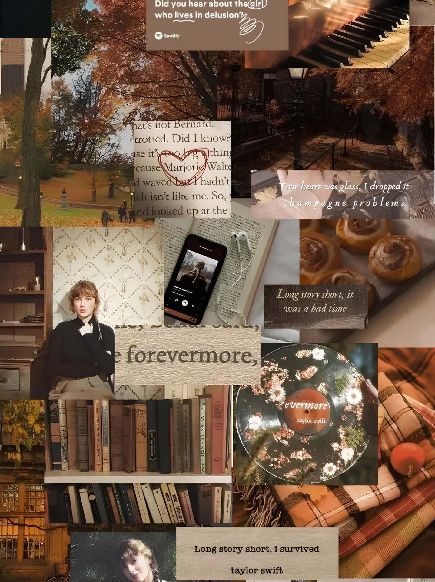 Evermore Album Collage Wallpaper