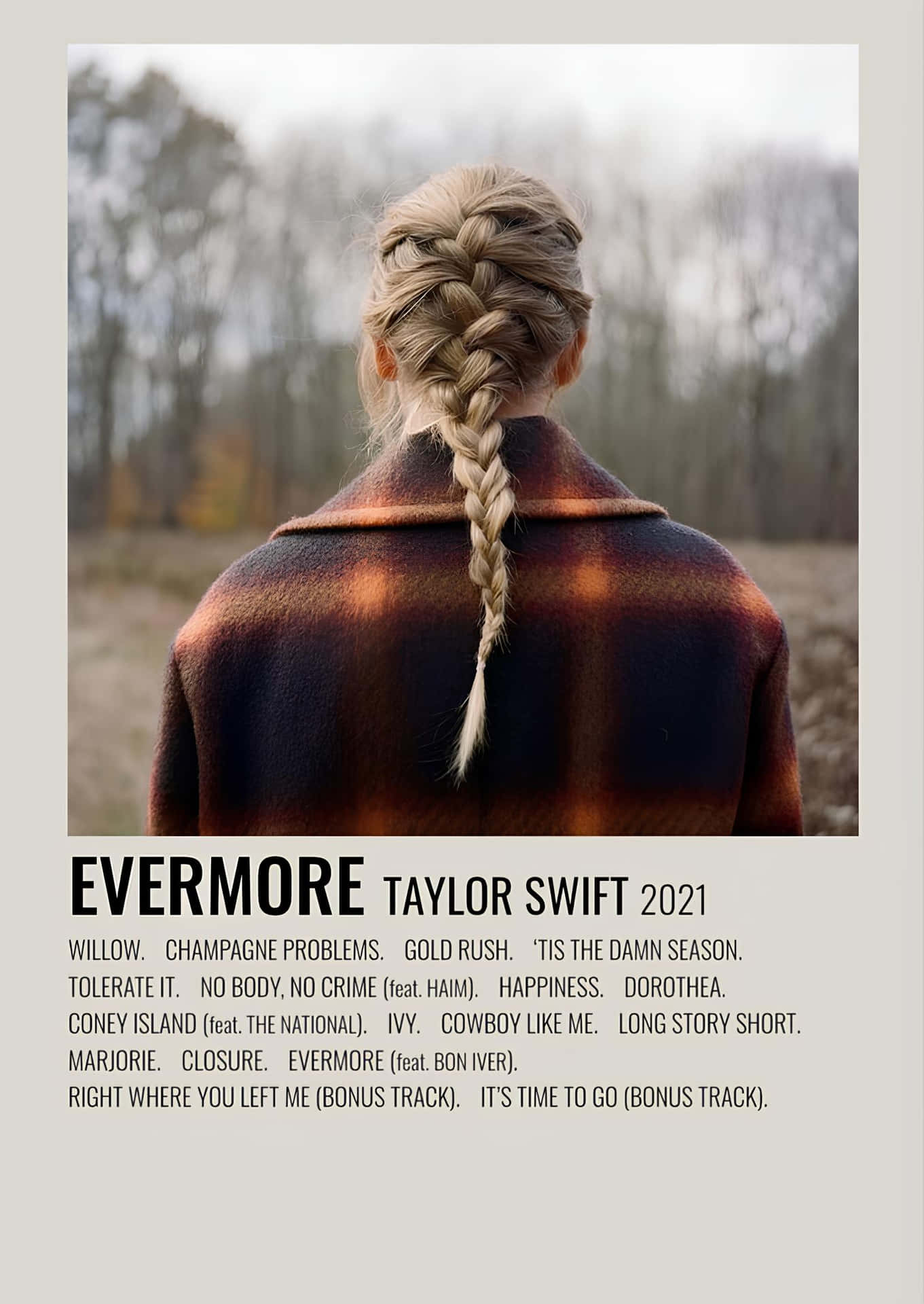 Evermore Album Cover Taylor Swift Wallpaper