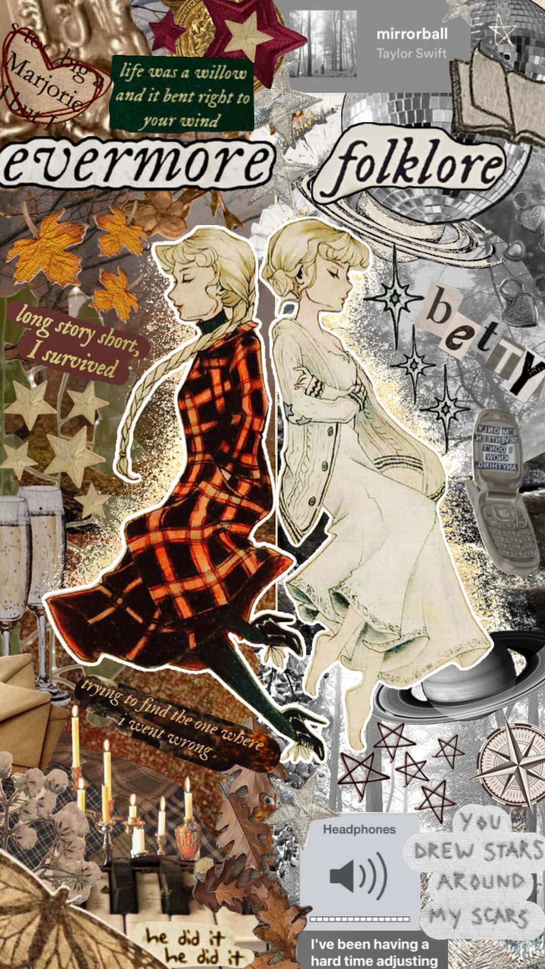 Evermore Folklore Collage Art Wallpaper