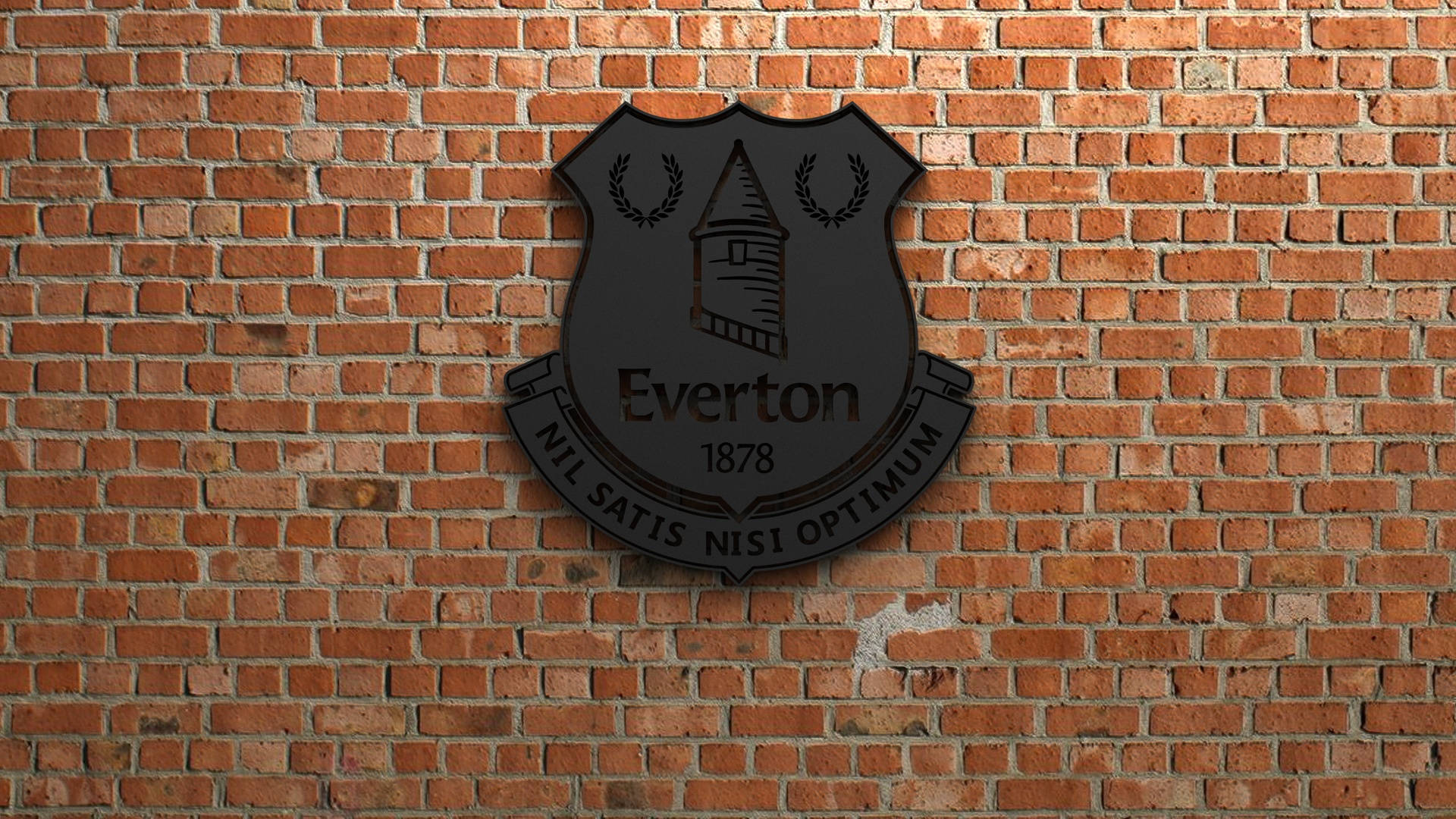 Evertonf.c. An Einer Ziegelwand Wallpaper