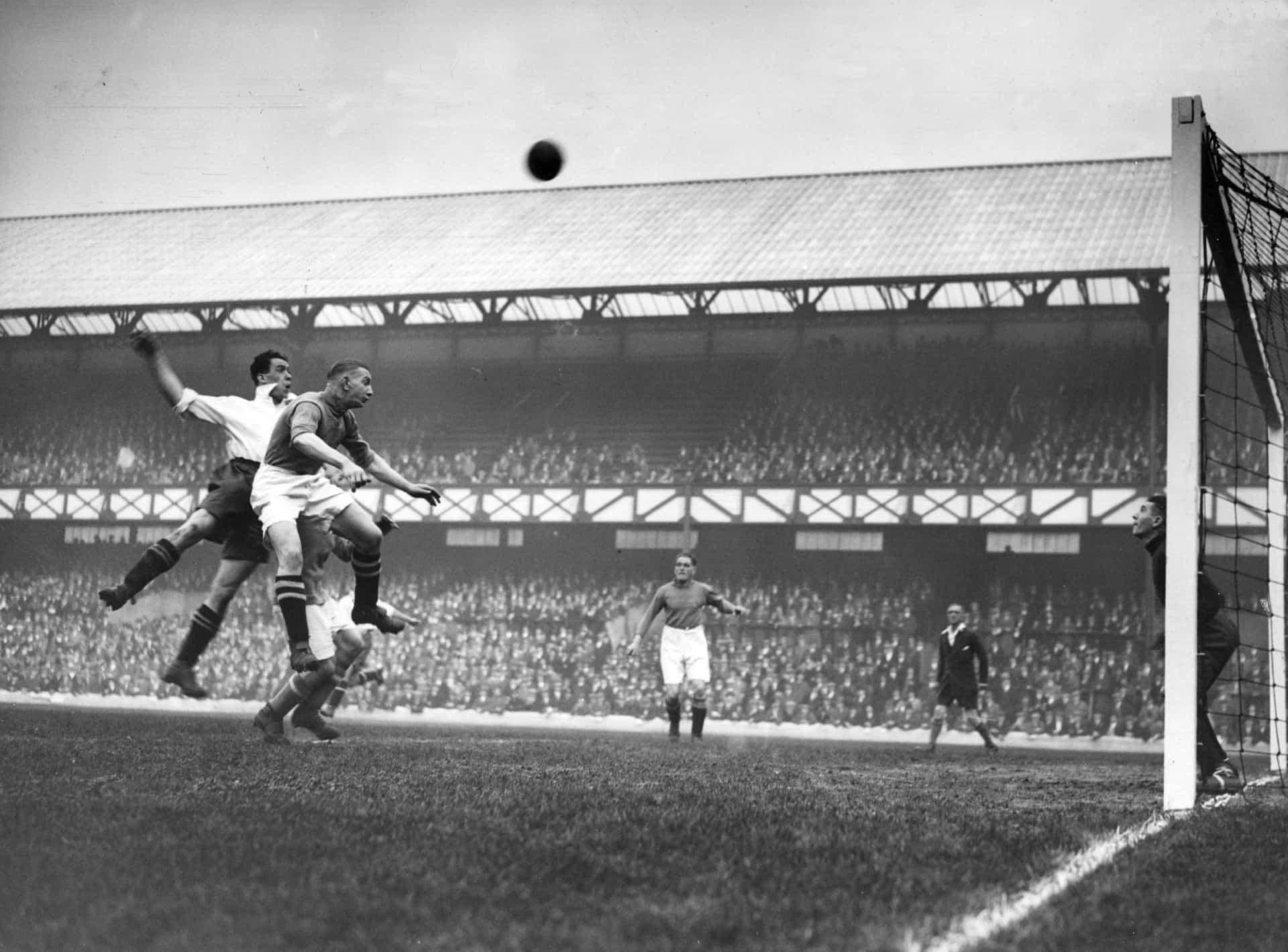 Dixie Dean, Everton Football Legend, in an International Game. Wallpaper