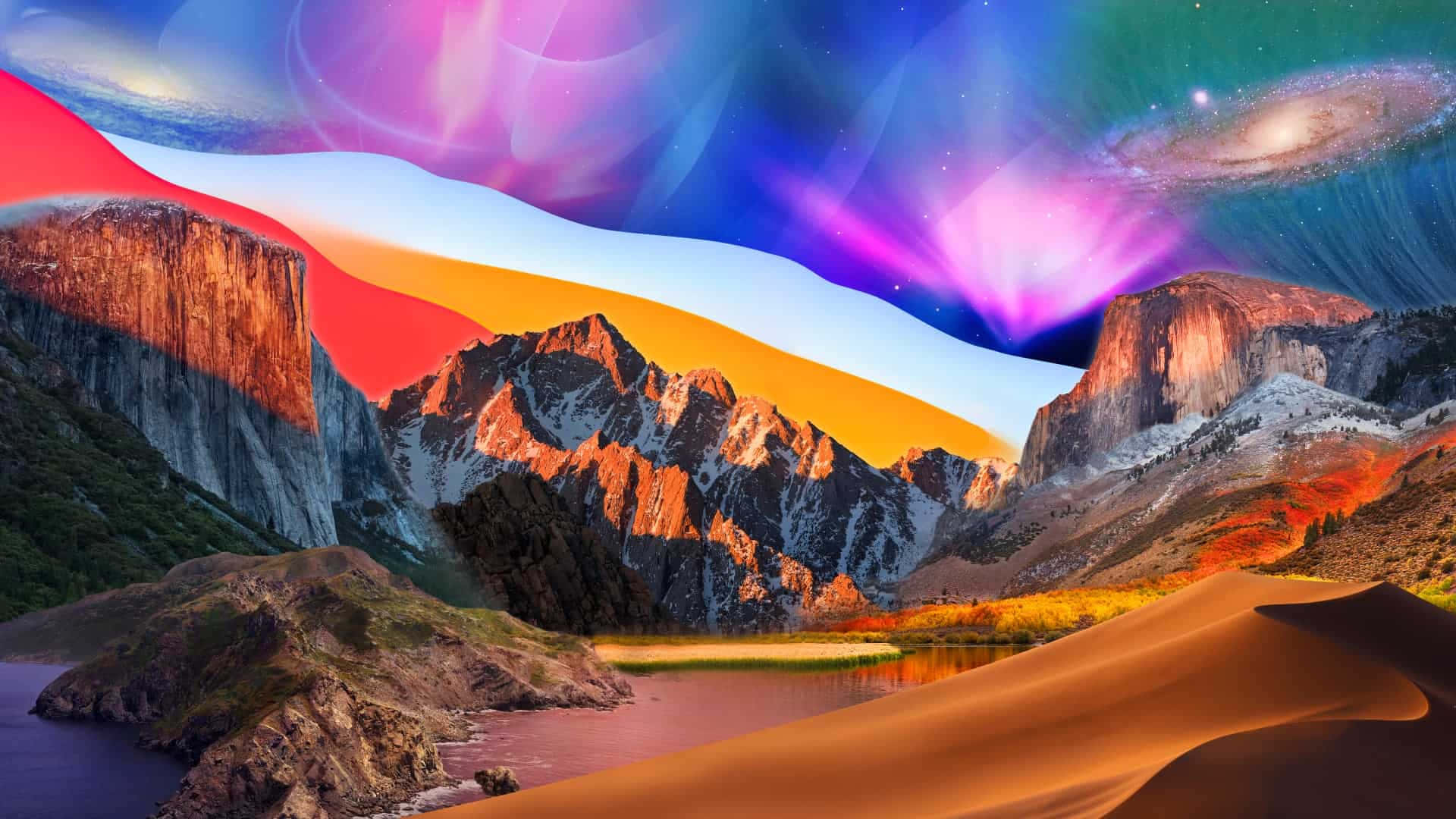 Every Mac Os Theme Combined Wallpaper