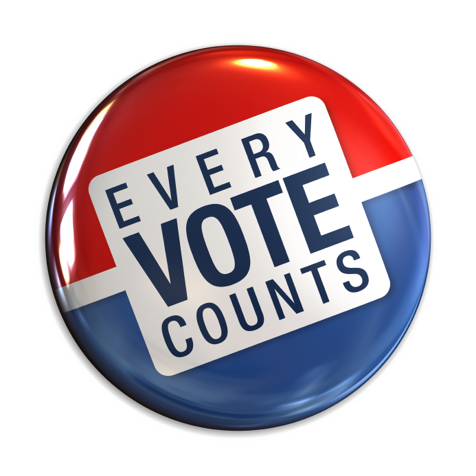 Every Vote Counts Button PNG