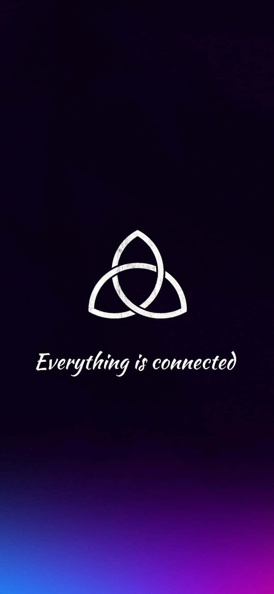 Everything Is Connected With Triquetra Symbol Wallpaper