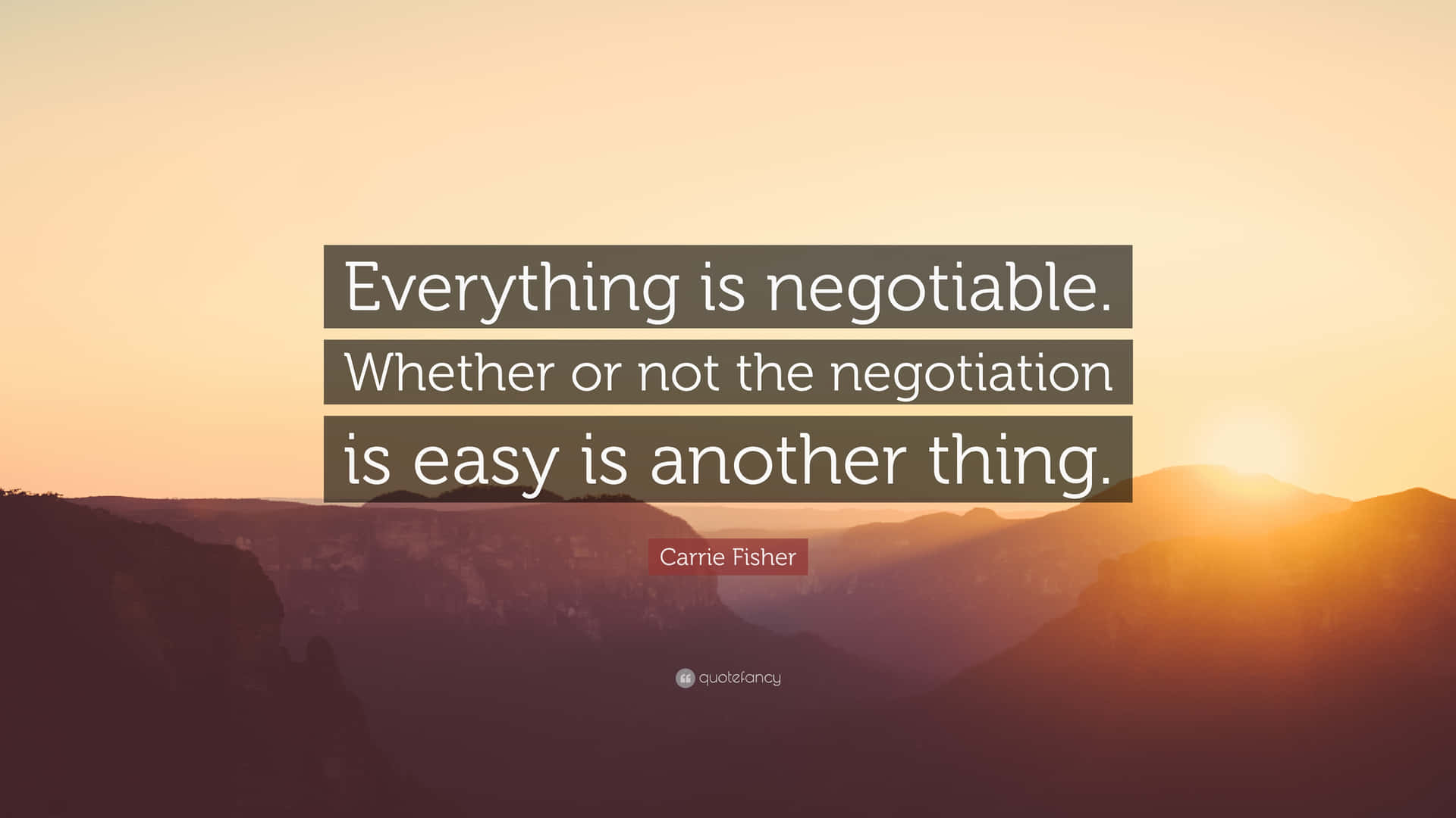 Everything Is Negotiable Wallpaper