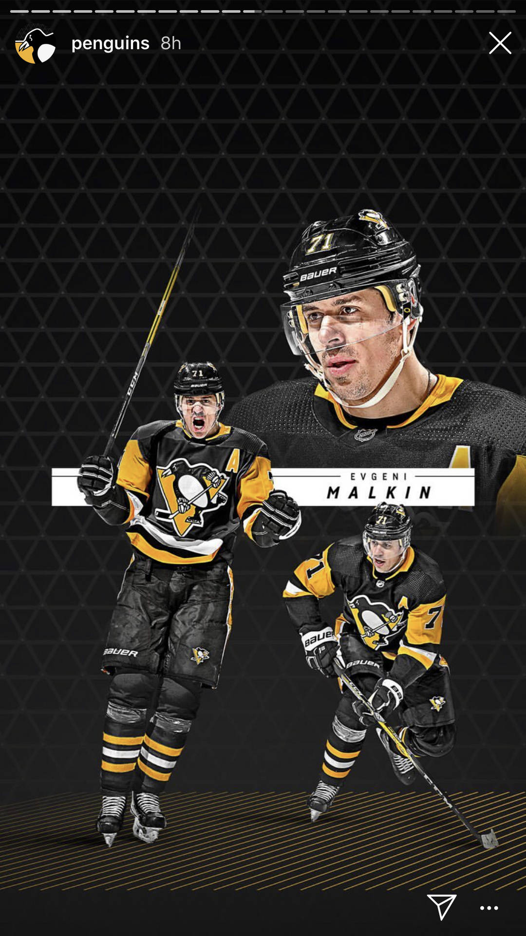 Evgenimalkin Pittsburgh Penguins Instagram-story. Wallpaper