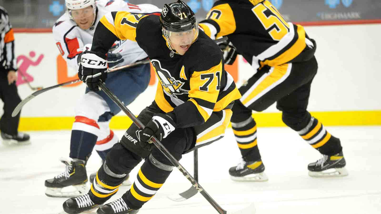 Evgeni Malkin Pittsburgh Penguins stjæle puck tapet Wallpaper