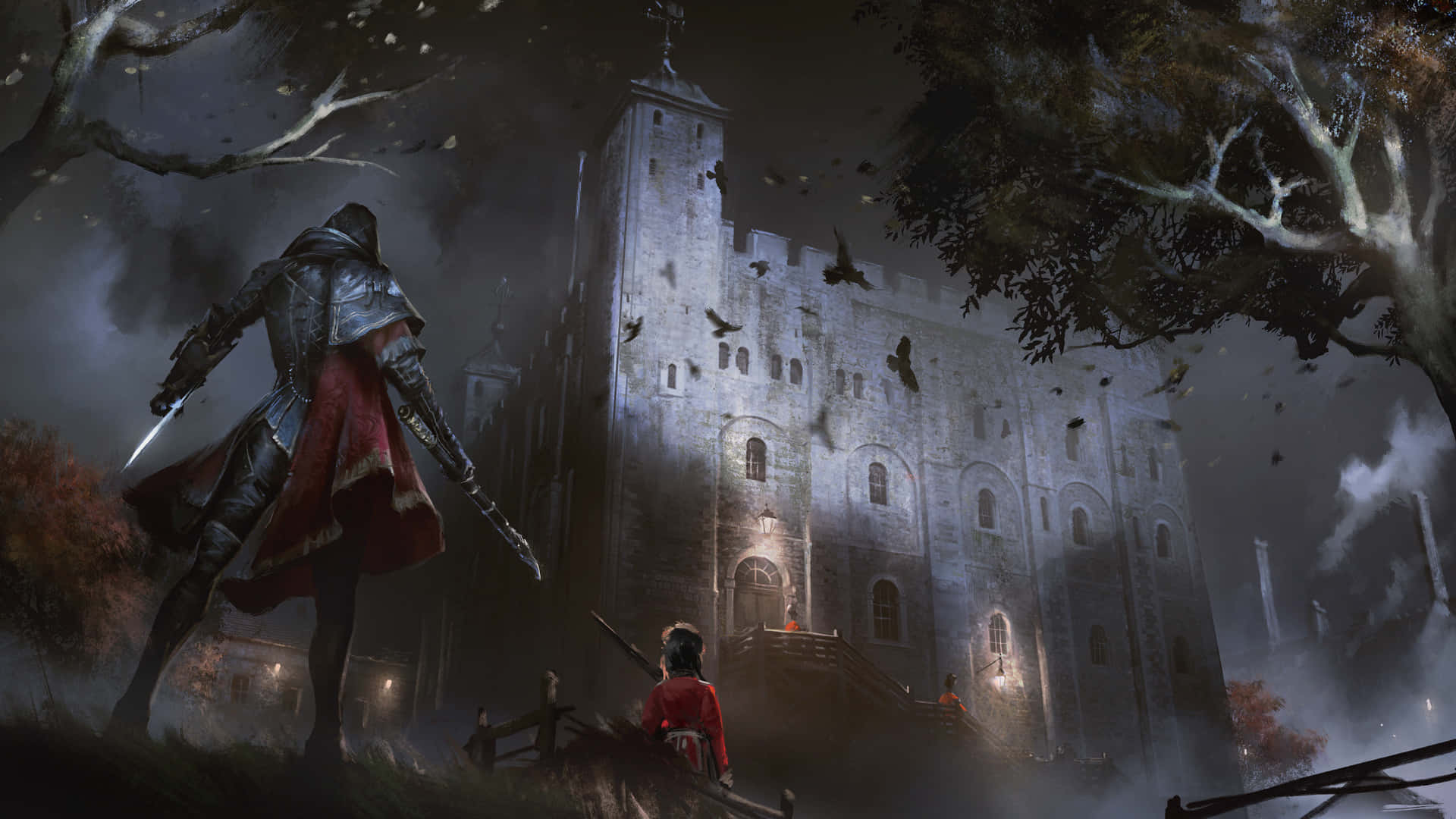 Evie Frye's Intense Gaze in Assassin's Creed Syndicate Wallpaper