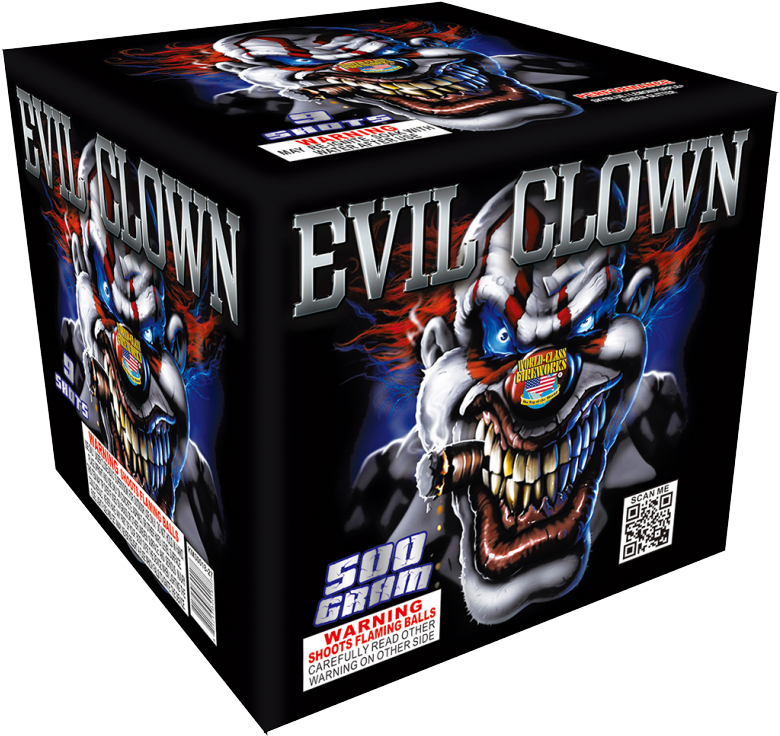 Evil Clown Fireworks Packaging PNG