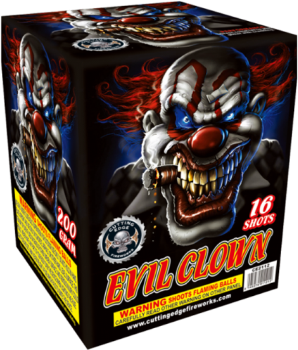 Evil Clown Fireworks Packaging PNG